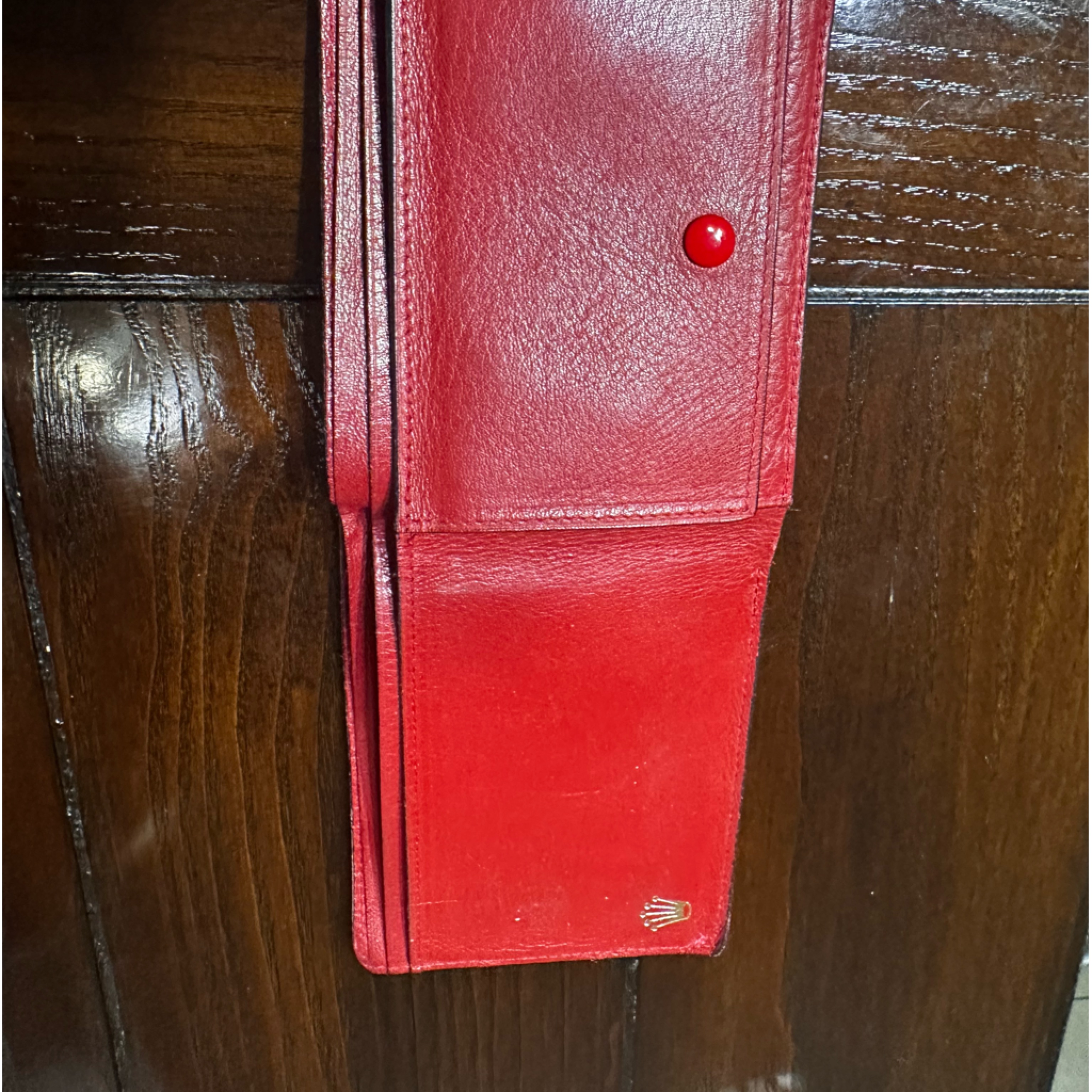 Rolex Vintage Red Leather Wallet Ref Code 600203